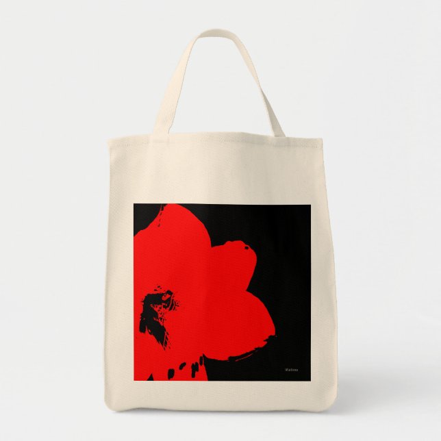 Tote Bag amaryllis rouge (Devant)