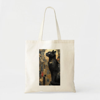 Tote Bag Amateur de Chat Art Nouveau Doré