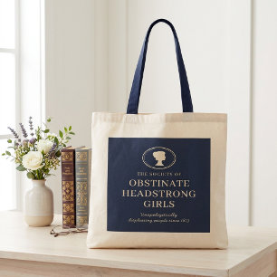 Tote Bag Amateur de livres Citation littéraire drôle Bleu m