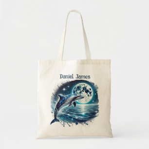 Tote Bag Amateurs de dauphins mignons ajouter le nom