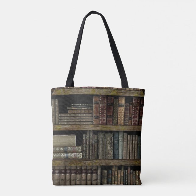 Tote Bag Amateurs de livres de la bibliothèque Old Book (Dos)