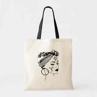 Tote Bag Amazigh Kabyle Maghreb Maroc Fille Visage Tatouage
