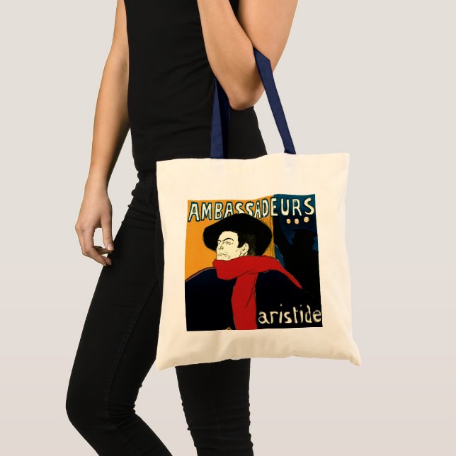 Tote Bag Ambassadeurs Art Nouveau vintage, Toulouse Lautrec (Devant (produit))