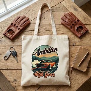 Tote Bag Ambition en gros engrenages - Voiture classique vi