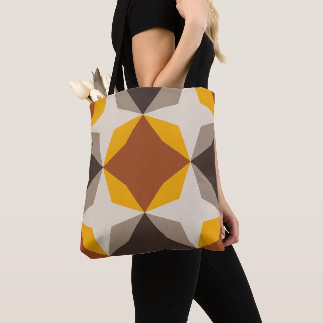 Tote Bag Ambre flamme diamant Motif (De près)