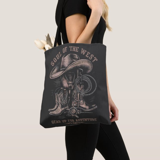 Tote Bag Âme de l'Occident - Engin de Cowboy classique (De près)
