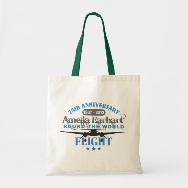 Tote Bag Amelia Earhart 75 Anniversaire (Devant)