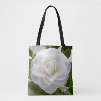 Tote Bag Amende blanche d'aquarelle de camélia florale