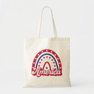 Tote Bag America Boho Rainbow 4 de juillet 1776