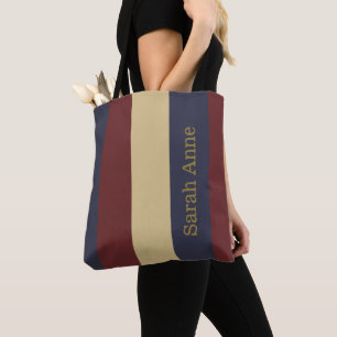 Tote Bag Américaine Rétro Rouge Blanc Bleu Personnalisé