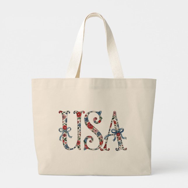 Tote Bag-American Independence Tote Bag Jumbo Stoffbeutel (Rückseite)