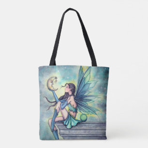 Tote Bag Amie de la Lune Fantaisie de Fée Art par Molly Har