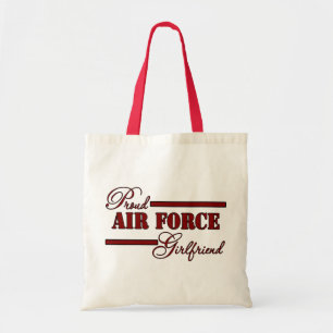 Tote Bag Amie fière de l'Armée de l'Air (noir rouge de N)