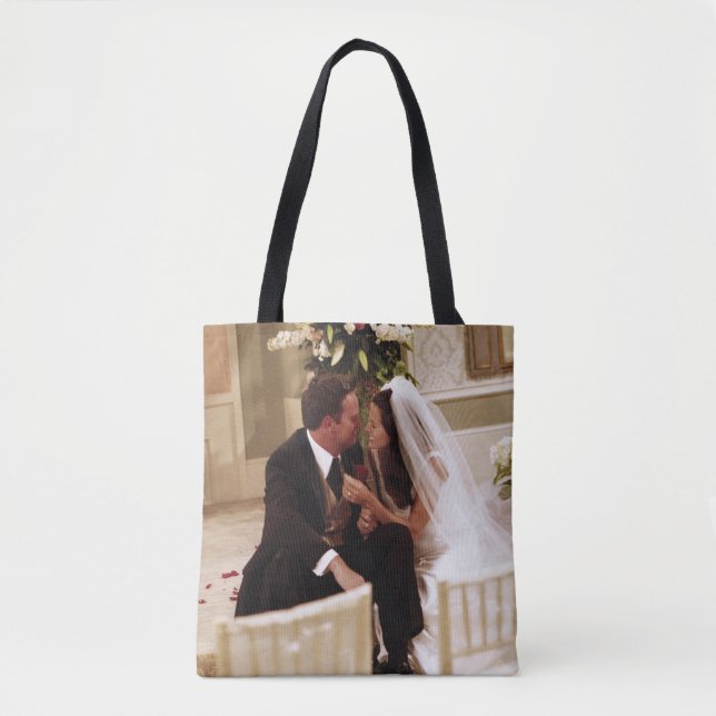 Tote Bag AMIS™ | Chandler et Monica mariées (Devant)