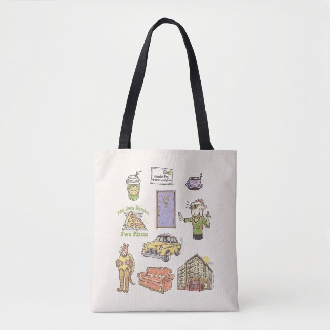 Tote Bag AMIS™ | Graphique d'icônes de dessin (Devant)
