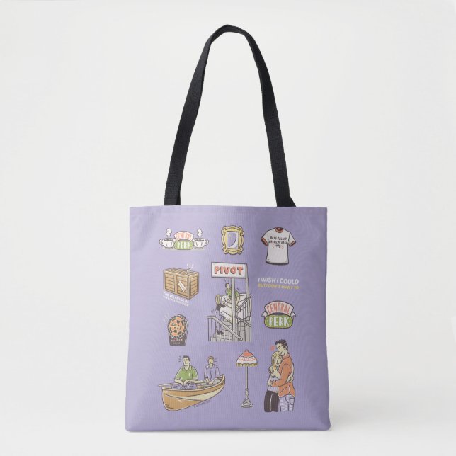 Tote Bag AMIS™ | Icônes de dessin (Devant)