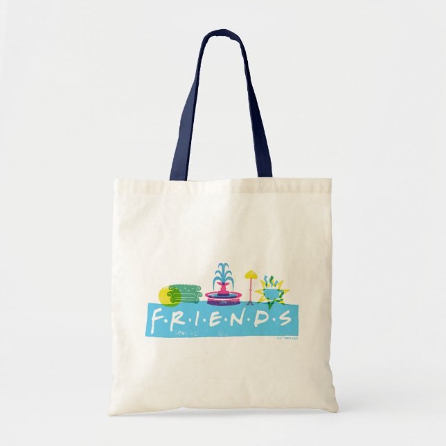 Tote Bag AMIS™ | Logo avec icônes (Devant)