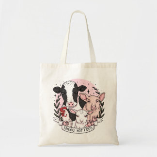 Tote Bag amis pas de nourriture Art Imprimer