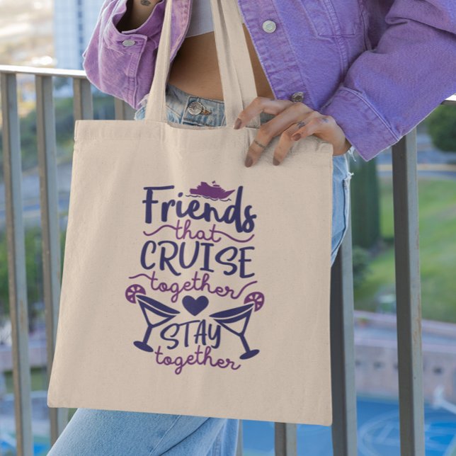 Tote Bag Amis qui Croisière ensemble Conseils vacances (Créateur téléchargé)