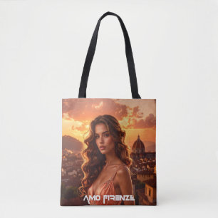 TOTE BAG AMO FIRENZE - J'AIME FLORENCE - ITALIE