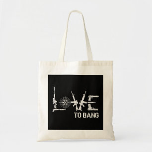 Tote Bag Amour À Bang Gun Rifle Patriot Deuxième Amendement