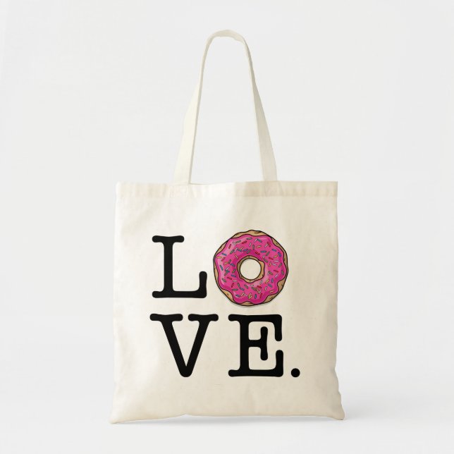 Tote Bag Amour de beignet drôle (Devant)
