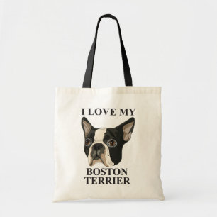 Tote Bag Amour de Boston Terrier