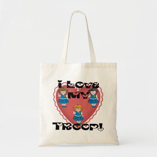 Tote Bag Amour de la marguerite I mon coeur de troupe (Devant)