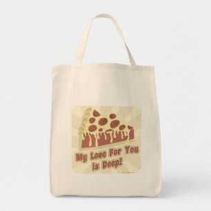 Tote Bag Amour de pizza profonde devise drôle romantique no