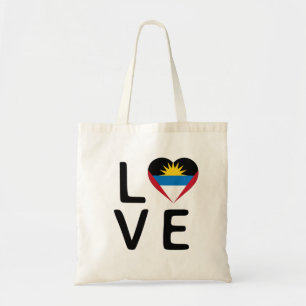 Tote Bag Amour - Drapeau d'Antigua et Barbuda