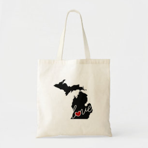 Tote Bag Amour du Michigan ! Cadeaux pour des amants de MI