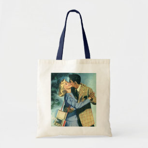 Tote Bag Amour et romance vintage, danse de Noël