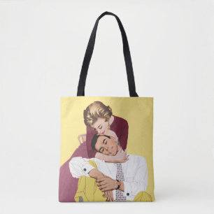Tote Bag Amour et romance vintage, jeunes mariés