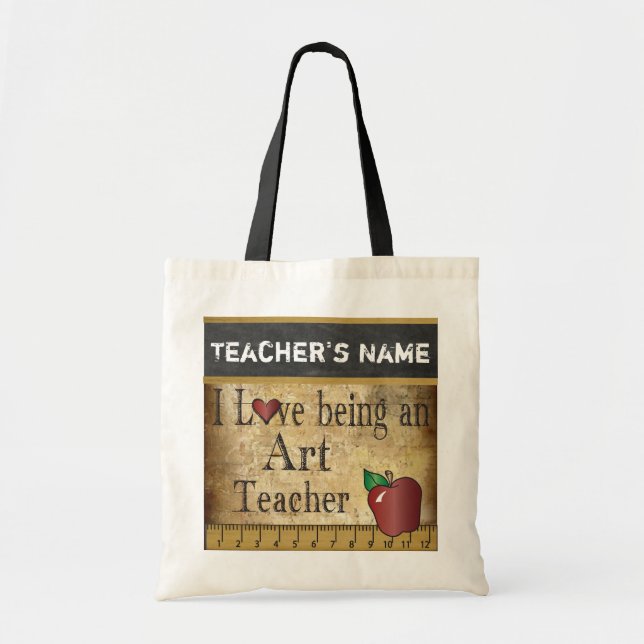 Tote Bag Amour étant un nom du professeur d'art | (Devant)