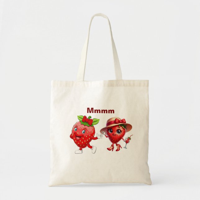 Tote Bag Amour fraise (Devant)