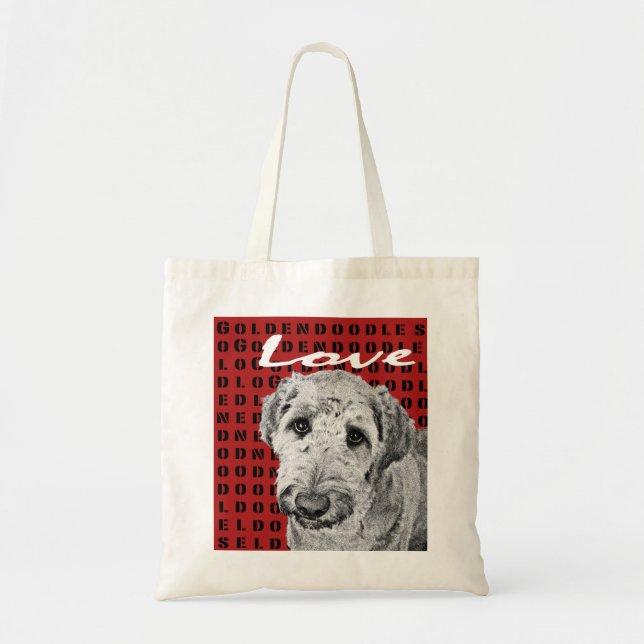 Tote Bag Amour Goldendoodles (Devant)