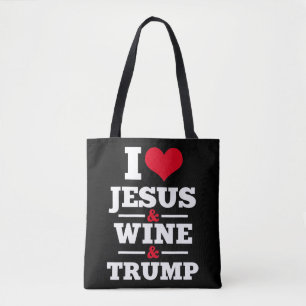Tote Bag Amour Jésus Vin Trump Religieux chrétienne Foi Mo