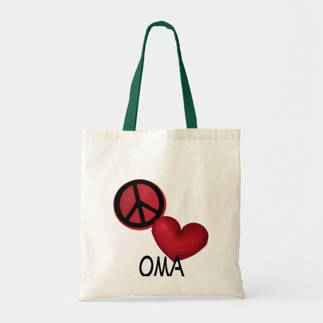 Tote Bag Amour Oma de paix (Devant)