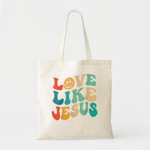 Tote Bag Amour Rétro Comme Jésus Sourire Visage esthétique 