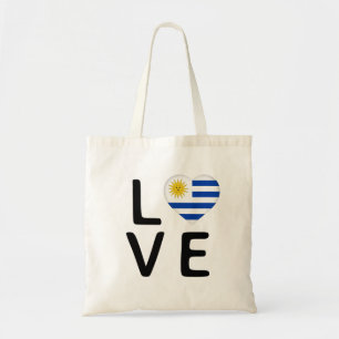 Tote Bag Amour - Uruguay Drapeau