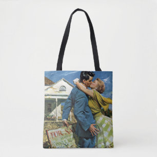 Tote Bag Amour vintage et romance Nouveaux mariés Acheter P
