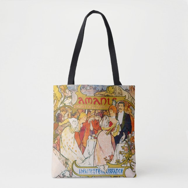 Tote Bag Amoureux, Alphonse Mucha (Devant)