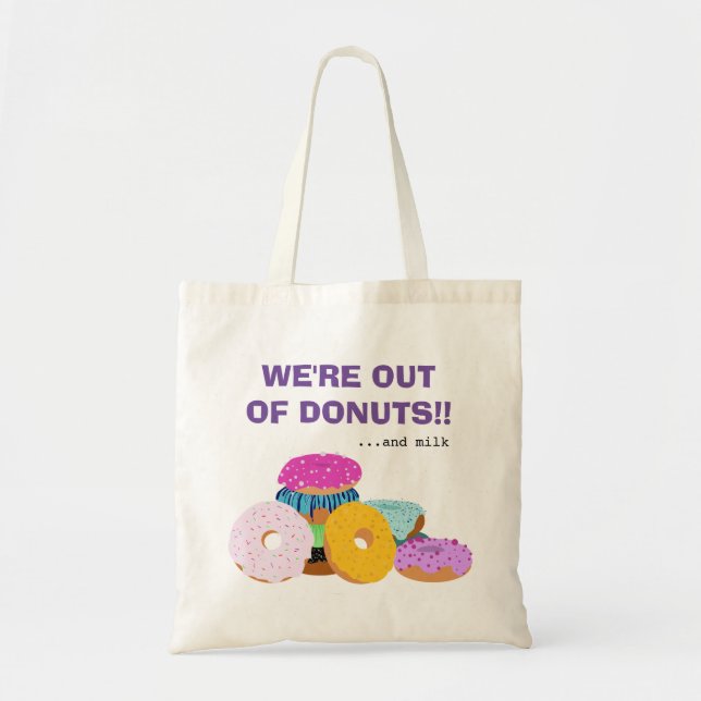 Tote Bag Amoureux de beignes et rappel de lait (Devant)