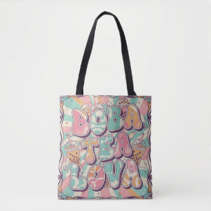 Tote Bag Amoureux de Bubble Tea