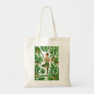 Tote Bag Amoureux de yoga tropical et de plantes