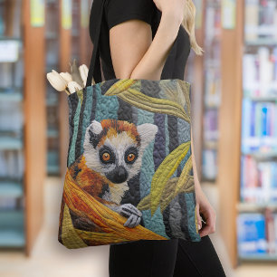 Tote Bag Amoureux des animaux Lemur Jungle
