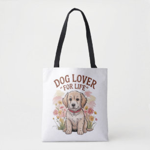 Tote Bag "Amoureux des chiens Pour La Vie"