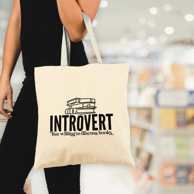 Tote Bag Amoureux des livres introverti (Créateur téléchargé)