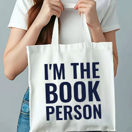 Tote Bag Amoureux du livre amusant Je suis la personne du l