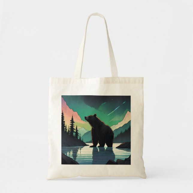 Tote Bag Amphithéâtre aurore de l'ours grizzli du Juneau en (Devant)
